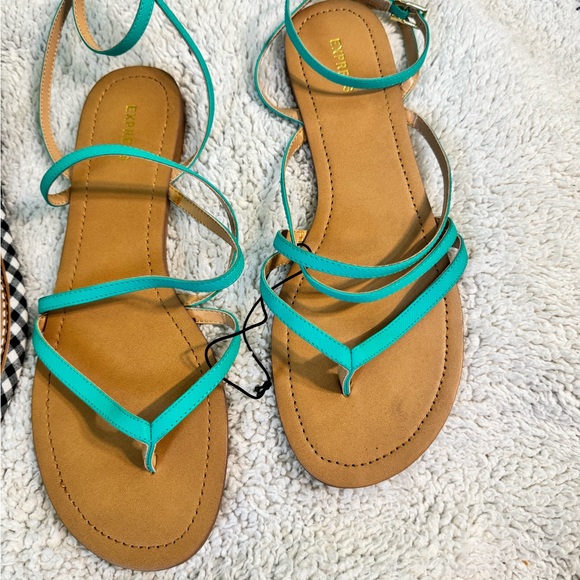 2 pair of sandals, both new , size 9 , one Express, one Maurice’s . - Picture 2 of 5
